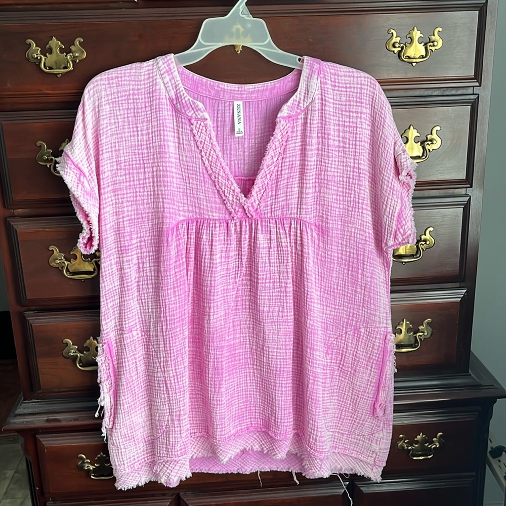 Pink oversized top